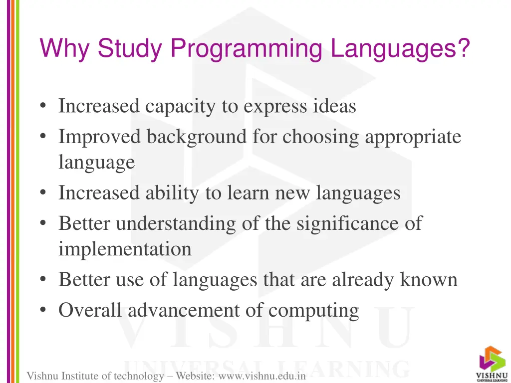 why study programming languages