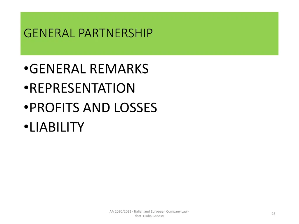 general partnership