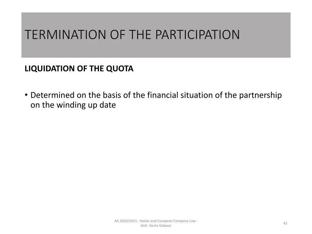 termination of the participation 5