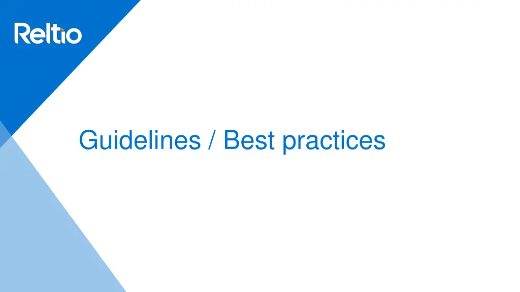 guidelines best practices