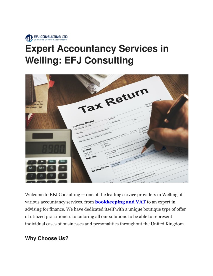 expert accountancy services in welling