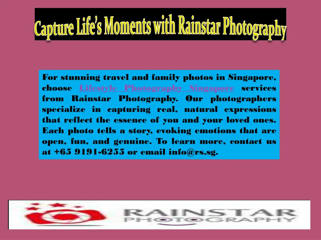 for stunning travel and family photos