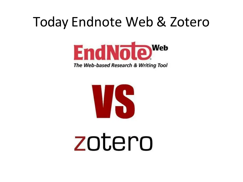 today endnote web zotero