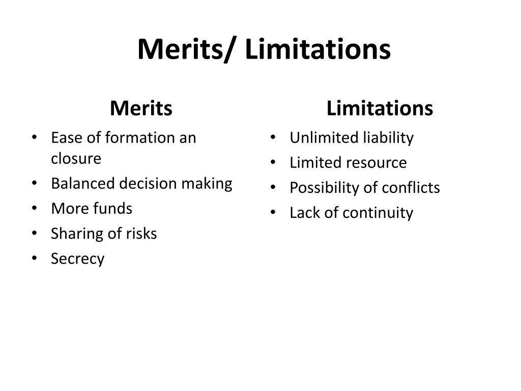 merits limitations 2