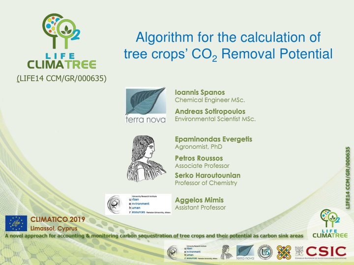 algorithm for the calculation of tree crops