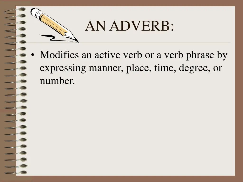 an adverb