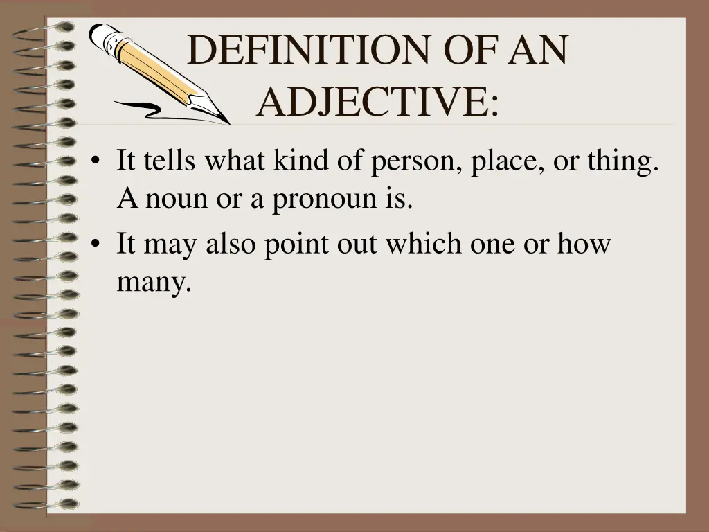 definition of an adjective