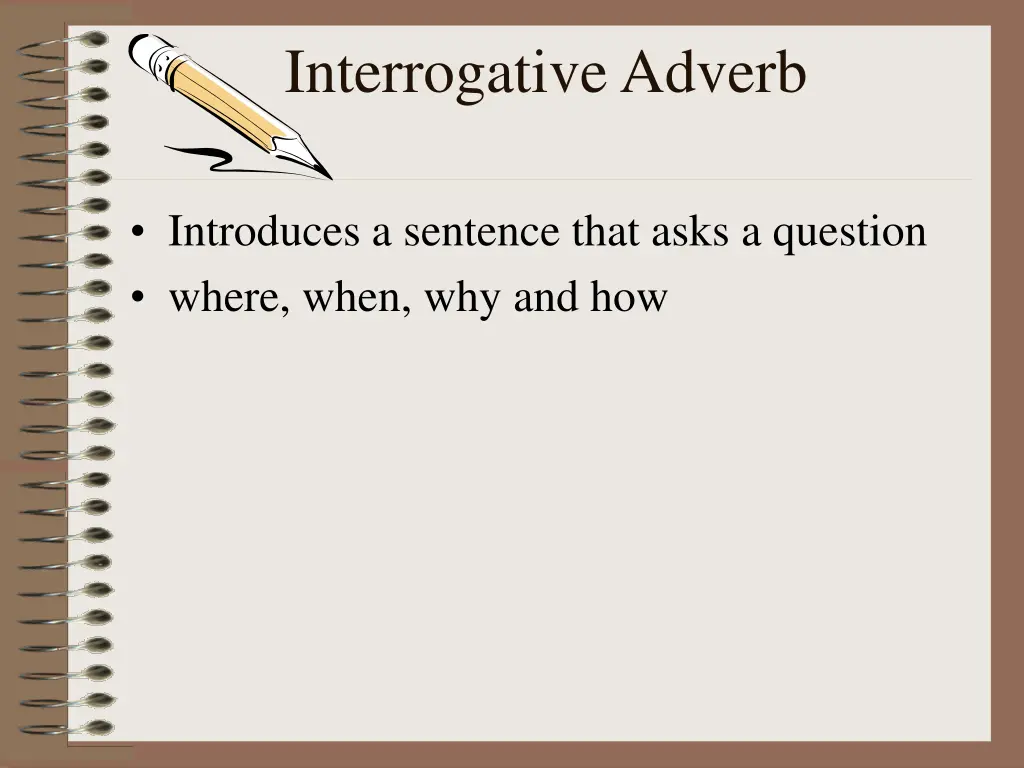 interrogative adverb