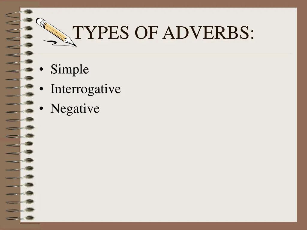 types of adverbs