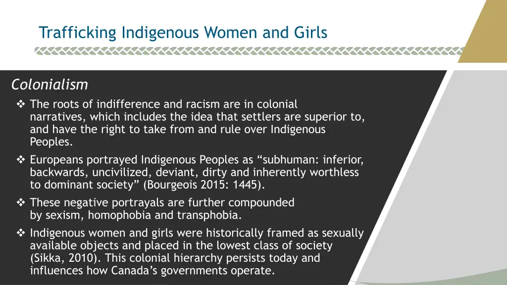 trafficking indigenous women and girls