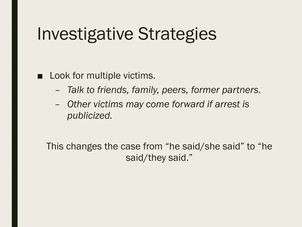 investigative strategies 1