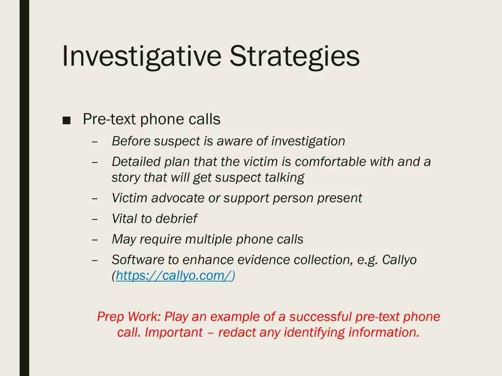 investigative strategies 2