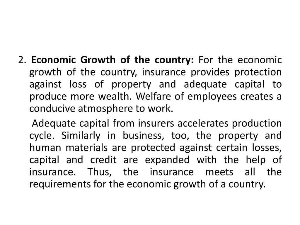 2 economic growth of the country for the economic