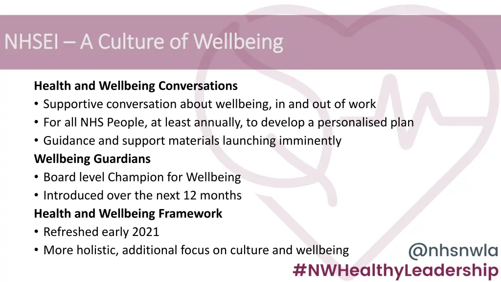 nhsei nhsei a culture of wellbeing a culture