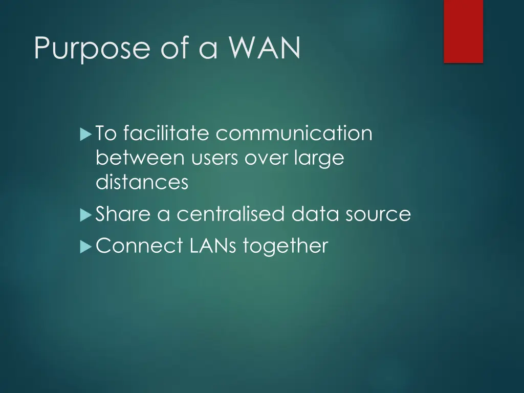 purpose of a wan