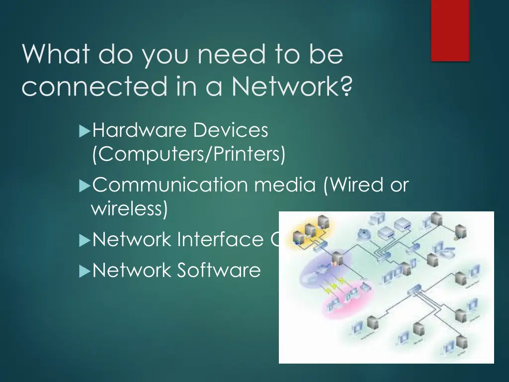 what do you need to be connected in a network