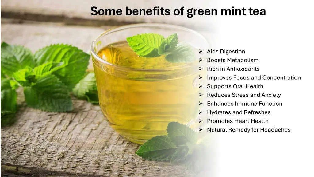 some benefits of green mint tea