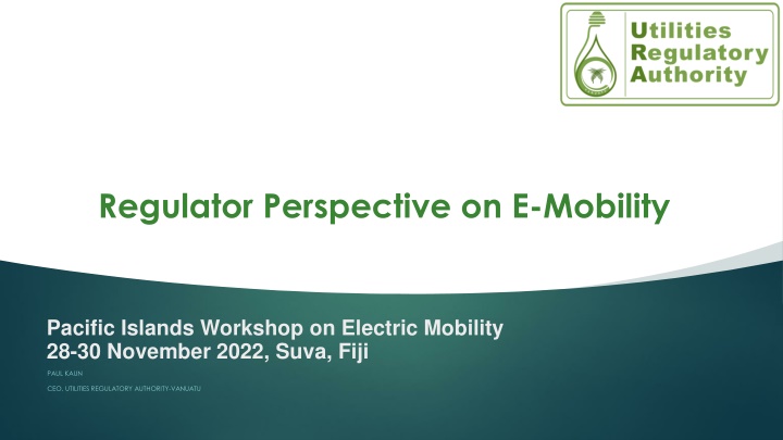 regulator perspective on e mobility