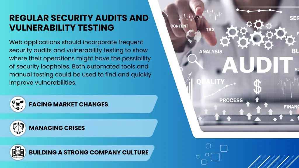 regular security audits and vulnerability testing