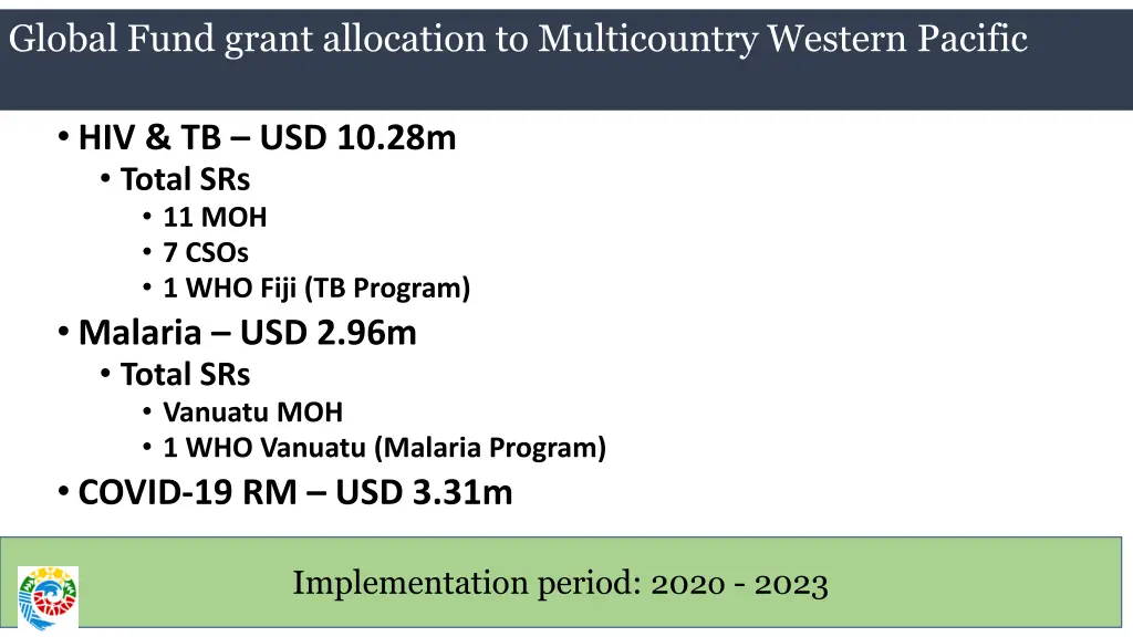 global fund grant allocation to multicountry