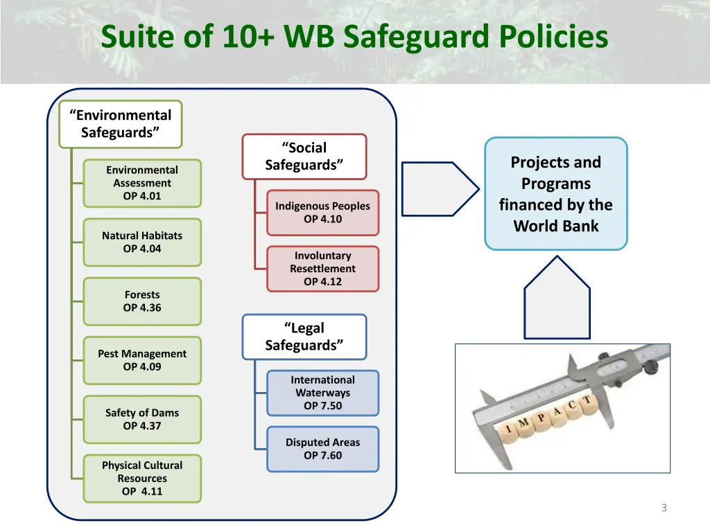 suite of 10 wb safeguard policies