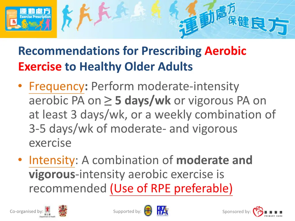 recommendations for prescribing aerobic exercise 4