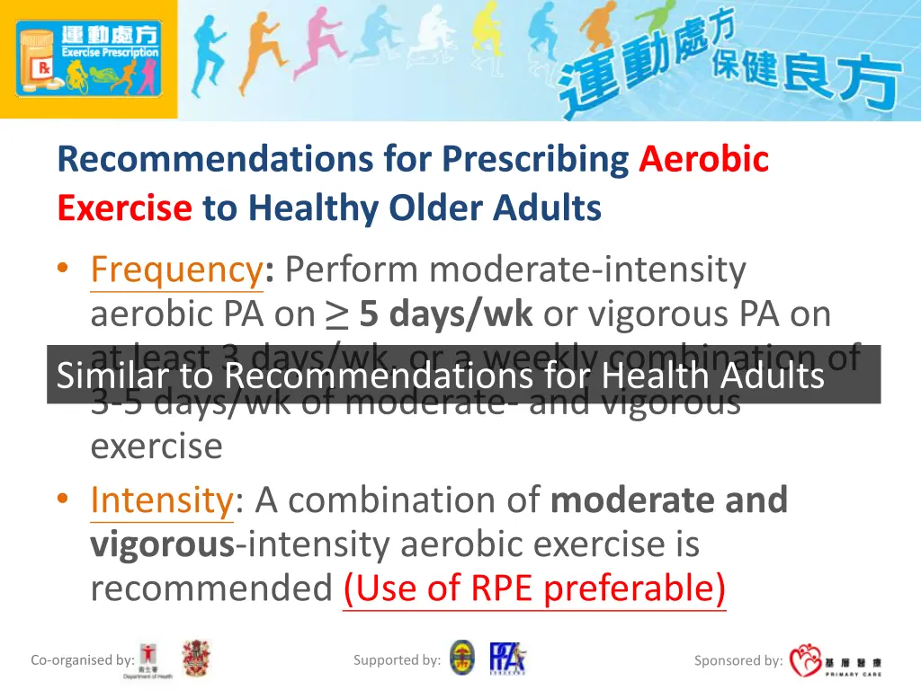 recommendations for prescribing aerobic exercise 5