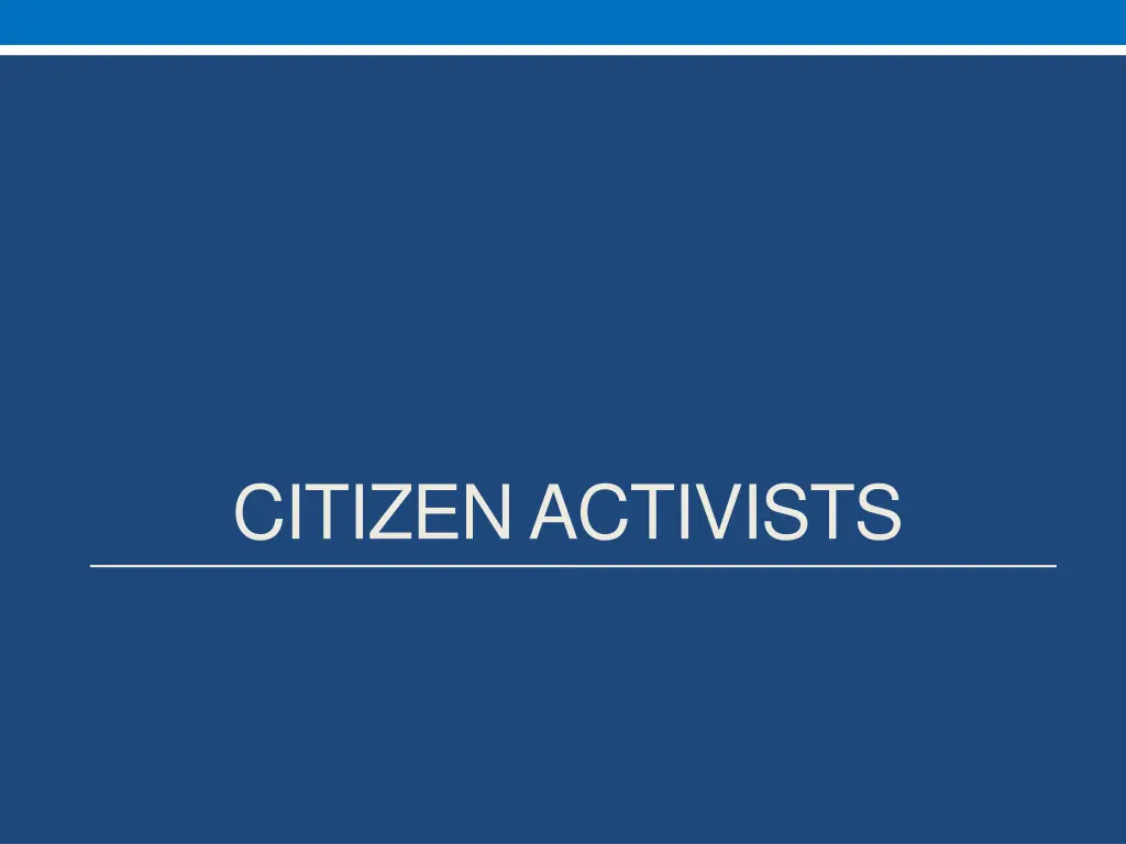 citizen activists