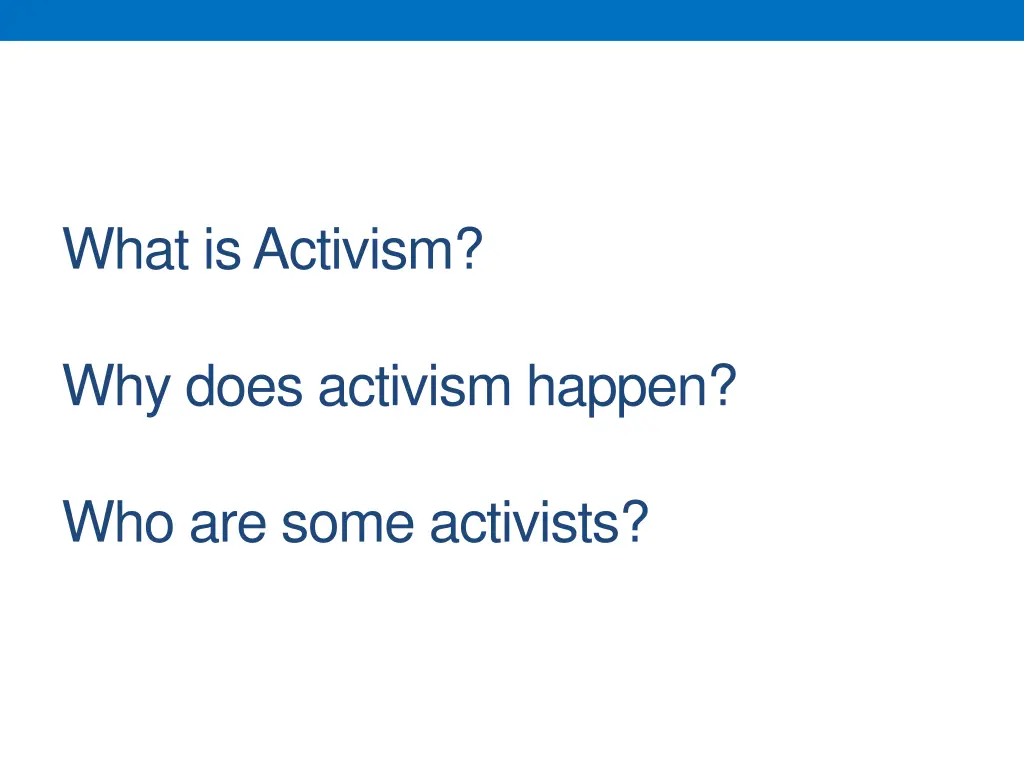 what is activism 1