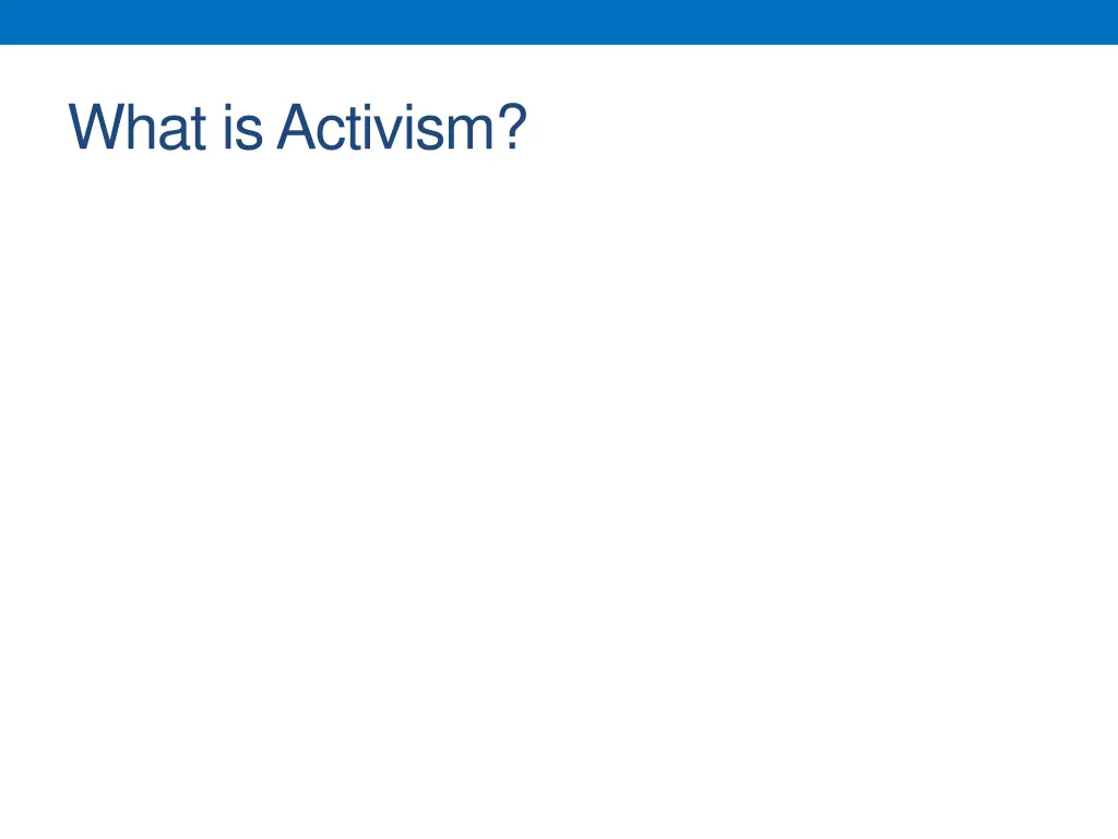 what is activism