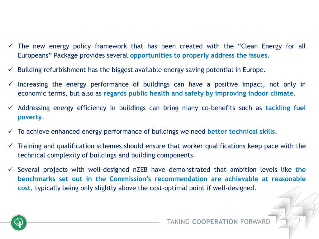 the new energy policy framework that has been