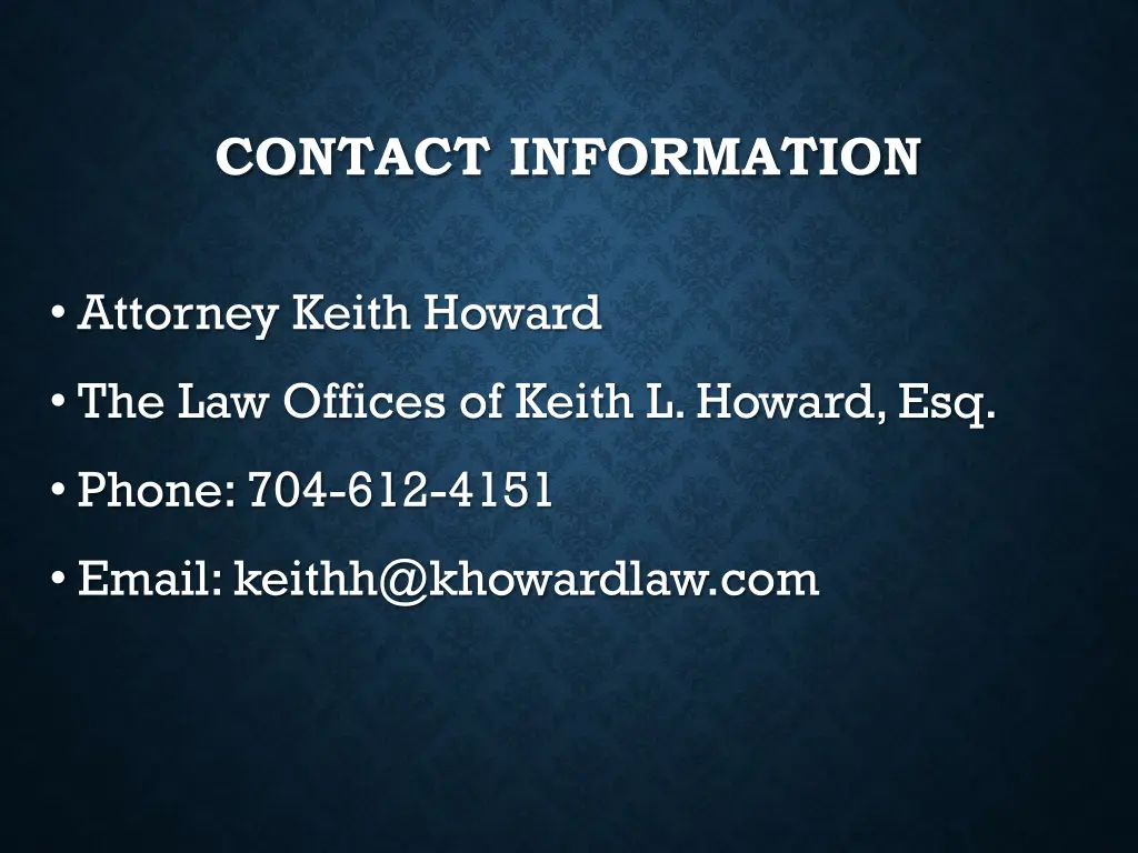 contact information