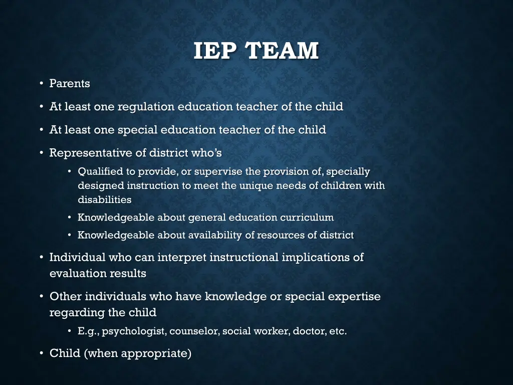 iep team