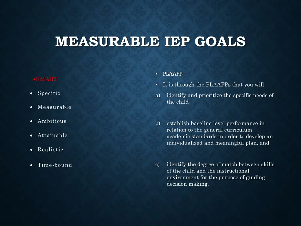 measurable iep goals