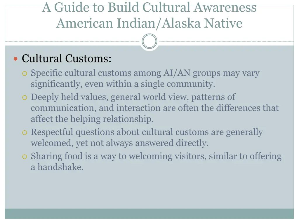 a guide to build cultural awareness american 1