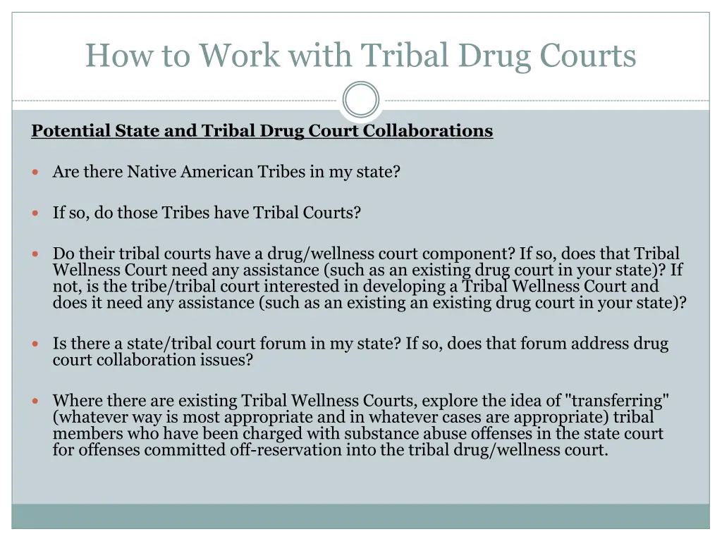 how to work with tribal drug courts 1