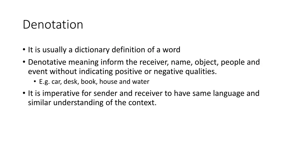 denotation