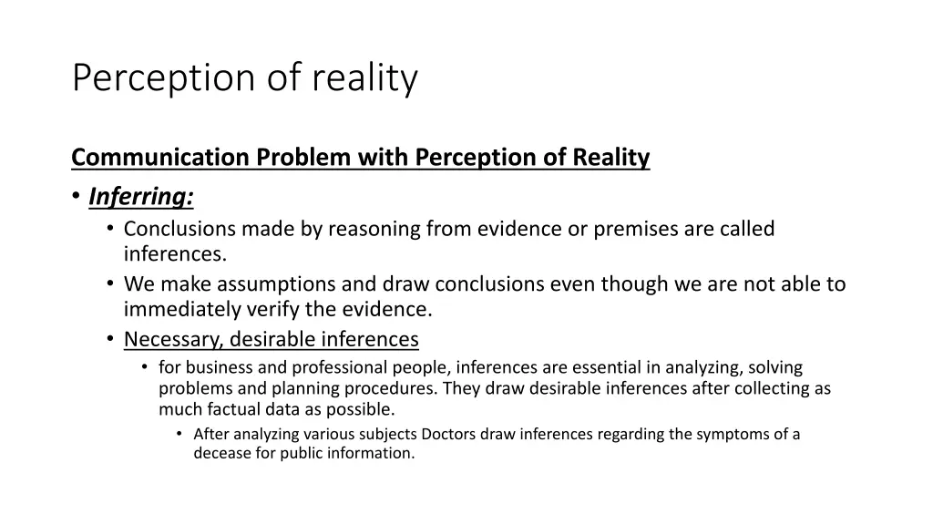 perception of reality 2