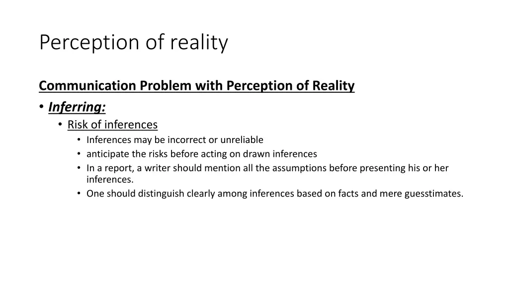 perception of reality 3