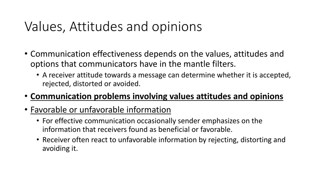 values attitudes and opinions