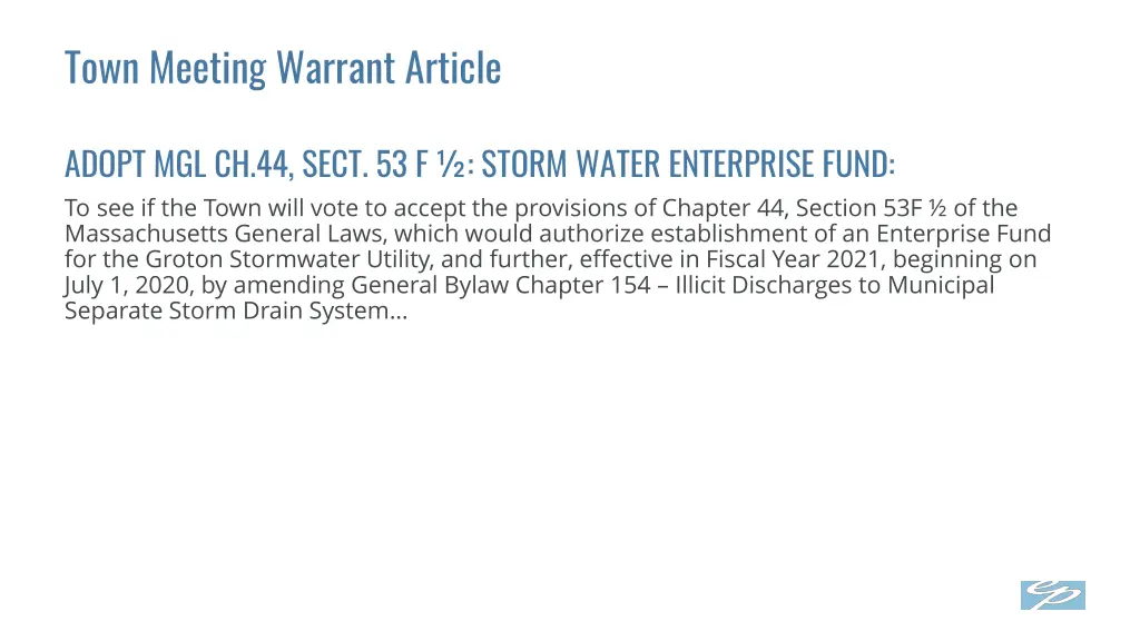 town meeting warrant article 1