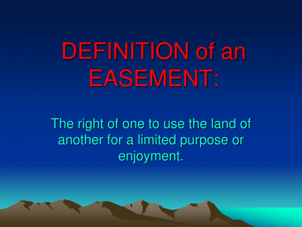 definition of an easement