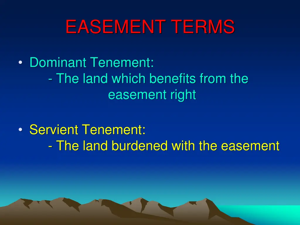 easement terms