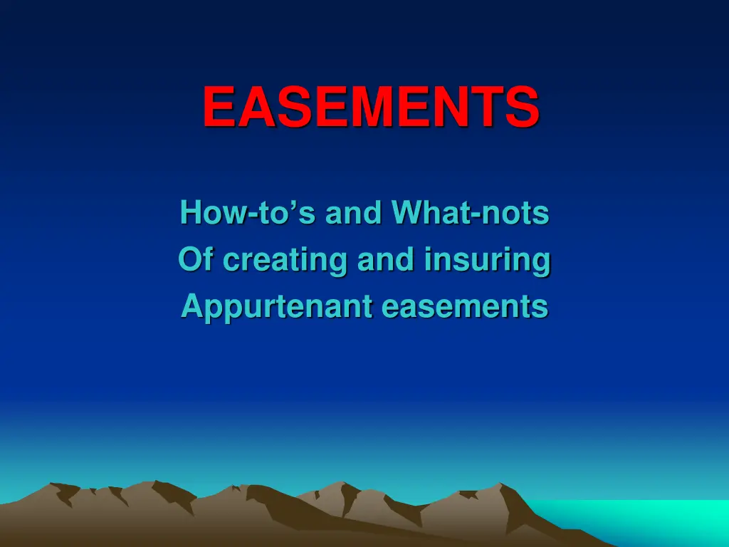 easements