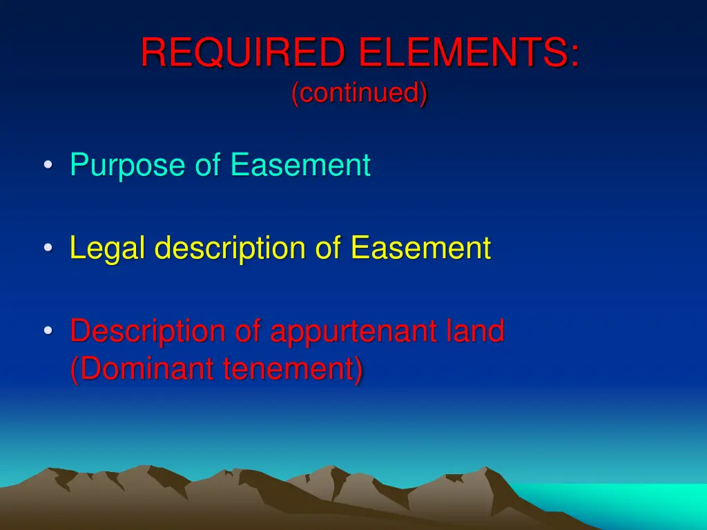 required elements continued 1