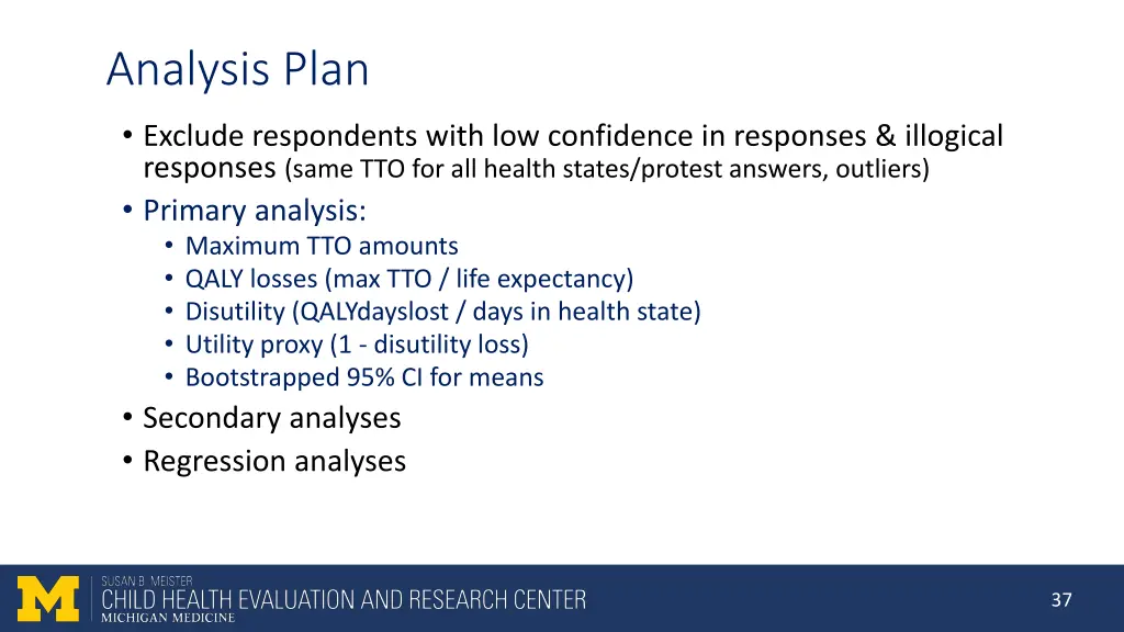 analysis plan