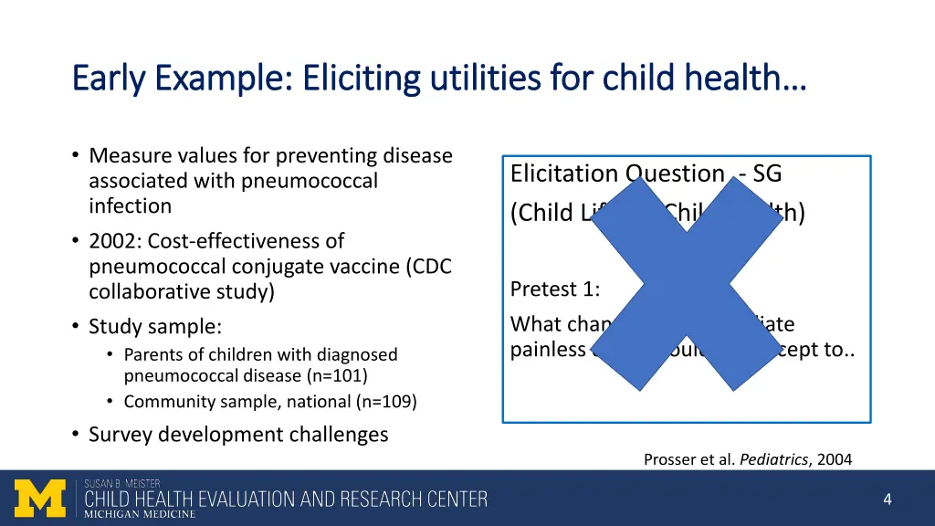 early example eliciting utilities for child 1