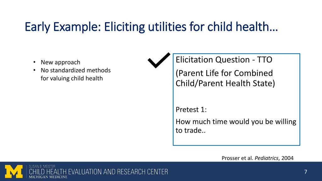 early example eliciting utilities for child 4