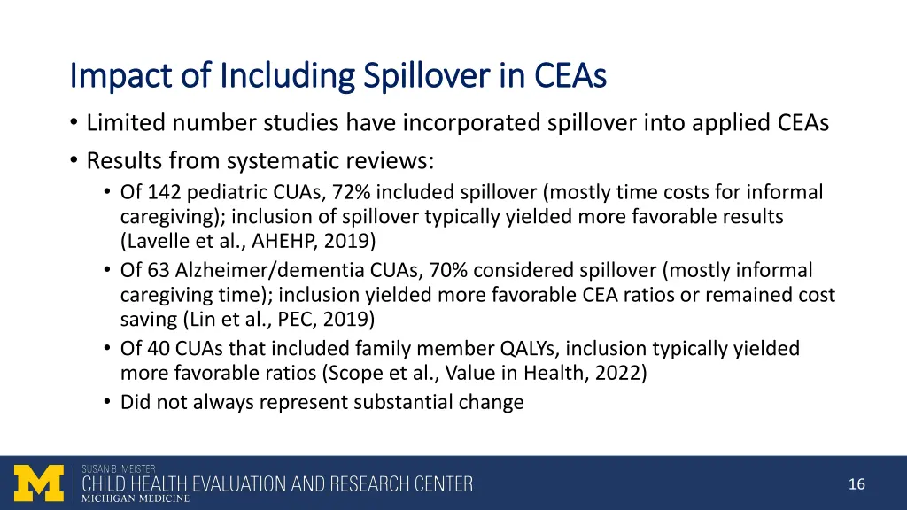 impact of including spillover in ceas impact