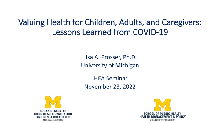 valuing health for children adults and caregivers